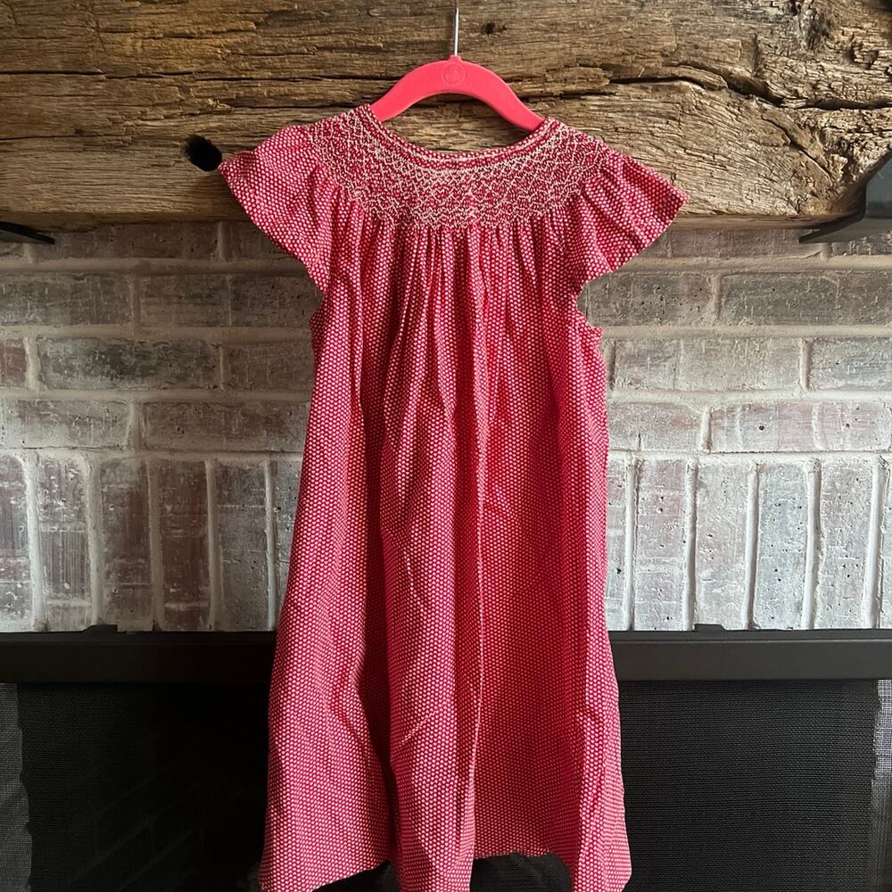 Smocked dress mini hearts‎ red girls size 3T